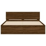 vidaXL Cadre de lit sans matelas chêne marron 140x190 cm