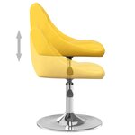 vidaXL Chaises pivotantes à manger lot de 4 jaune moutarde velours