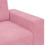 vidaXL Canapé deux places avec coussin Rose Velours