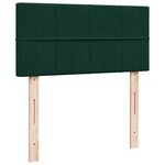 vidaXL Cadre de lit ottoman avec matelas vert foncé 100x200 cm velours