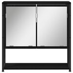 vidaXL Ensemble de mobilier de salle de bain avec stockage 3 Pièces Noir