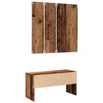 vidaXL Ensemble de meubles de couloir vieux bois bois d'ingénierie