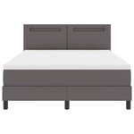 vidaXL Cadre de lit avec matelas Gris 160 x 200 cm Faux cuir