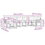 vidaXL Ensemble de canapés d'extérieur 7 Pièces Blanc et gris clair