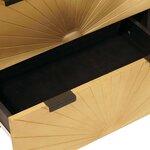vidaXL Buffet 3 Pièces Noir et or 60 x 33 x 75 cm bois de manguier massif