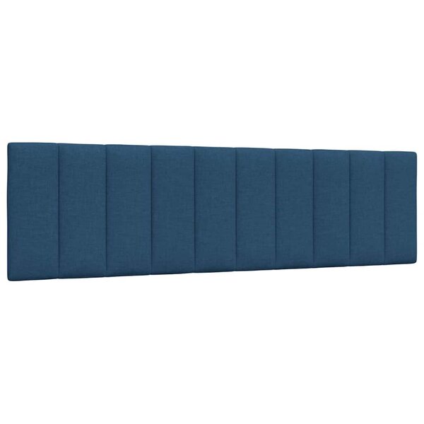 vidaXL Coussin de tête de lit Hanko bleu 180 cm tissu