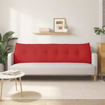 vidaXL Coussin de Dos Rouge 180 x 24 x 50 cm tissu