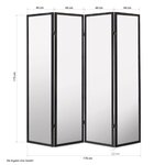 Paravent bois 4 pans clair