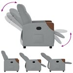 vidaXL Fauteuil inclinable Gris clair Tissu