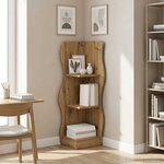 vidaXL Étagère d'angle Chêne artisanal 34 x 33 x 102 cm