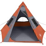 vidaXL Tente de camping tipi 7 personnes orange imperméable