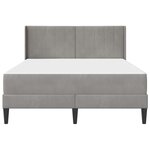 vidaXL Cadre de lit avec matelas Gris clair 140 x 190 cm Velours