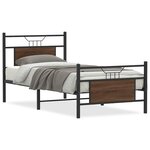 vidaXL Cadre de lit sans matelas chêne marron 75x190cm bois ingénierie