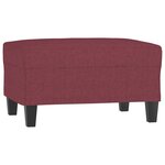 vidaXL Ensemble de canapés 4 Pièces avec coussins rouge bordeaux tissu