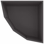 vidaXL Jardinière d'Angle Noir 60 x 60 x 35 cm Acier