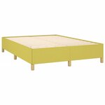 vidaXL Cadre de lit Vert 140x190 cm Tissu