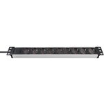Brennenstuhl rallonge à 9 prises "alu-line" noir 48 cm