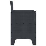 vidaXL Chaises de Jardin avec Coussins 2 Pièces Anthracite