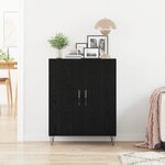 Buffet vidaXL Noir Chêne 69 5x34x90 cm Bois d'ingénierie