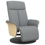 vidaXL Fauteuil inclinable avec repose-pieds gris clair tissu
