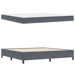vidaXL Cadre de lit avec matelas Gris foncé 200 x 200 cm tissu