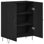 Buffet vidaXL Noir Chêne 69 5x34x90 cm Bois d'ingénierie