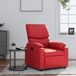 vidaXL Fauteuil inclinable Rouge Similicuir
