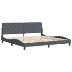 vidaXL Cadre de lit sans matelas gris foncé 200x200 cm velours