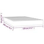 vidaXL Matelas de lit à ressorts ensachés Marron foncé 120x200x20 cm