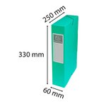 EXACOMPTA - Boite de classement a élastique - Dos 60mm - 24 x 32 - Carte lustrée F.S.C 7/10eme - Couleur verte