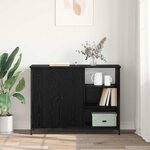 vidaXL Buffet Chêne noir 100 x 33 x 75 cm Bois d'ingénierie