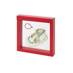Cadre Nimbus 150 design croco rouge pour objets de collections.
