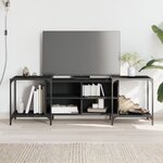 vidaXL Meuble TV noir 153x37x50 cm bois d'ingénierie