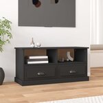 vidaXL Meuble TV noir 93x35 5x45 cm bois d'ingénierie