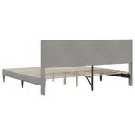 vidaXL Cadre de lit avec tête de lit Gris clair 200 x 200 cm Velours
