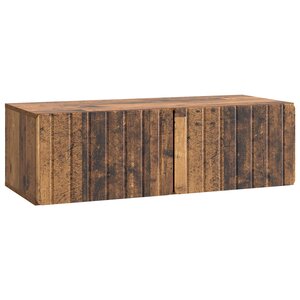 vidaXL Meuble TV mural 98 x 41 x 30 cm Bois ancien Bois d'ingénierie