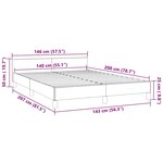vidaXL Cadre de lit sans matelas gris foncé 140x200 cm velours