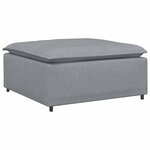 vidaXL Module de repose-pieds pour canapé modulaire Gris clair 100 x 100 x 48 cm