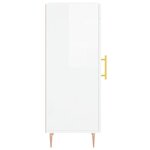 vidaXL Buffet Blanc brillant 34 5x34x90 cm Bois d'ingénierie