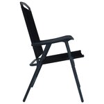 Ensemble de bistro jardin meuble extérieur terrasse 3 pièces noir acier 02_0013521