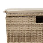 vidaXL Salon de jardin avec coussins 5 Pièces beige résine tressée