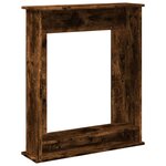 VidaXL Cadre de cheminée chêne fumé 75x20x87 5 cm bois d'ingénierie
