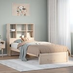 vidaXL Lit bibliothèque sans matelas 90x200 cm bois de pin massif