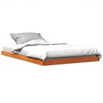 vidaXL Cadre de lit cire marron 120x190 cm bois de pin massif