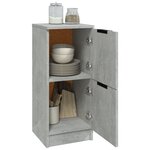 vidaXL Buffet Gris béton 30x30x70 cm Bois d'ingénierie