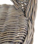 vidaXL Chaise de canapé rotin kubu gris