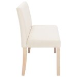 vidaXL Banc 139 5 cm Crème Polyester