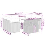 vidaXL Salon de jardin avec coussins 7 Pièces beige résine tressée