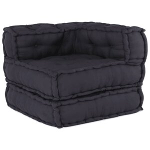 vidaXL Pouf modulaire anthracite 70x70x54 tissu