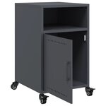 vidaXL Table de chevet anthracite 36x39x59 cm acier